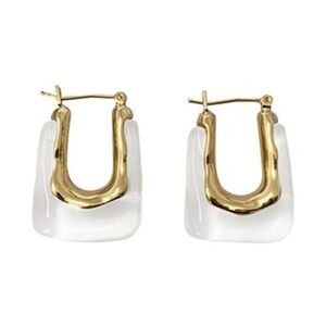 Obeth Clear + Gold Earrings
